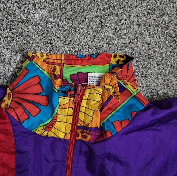 Vertical Active Purple Vintage Windbreaker Size XL(16) - Picture 4 of 12